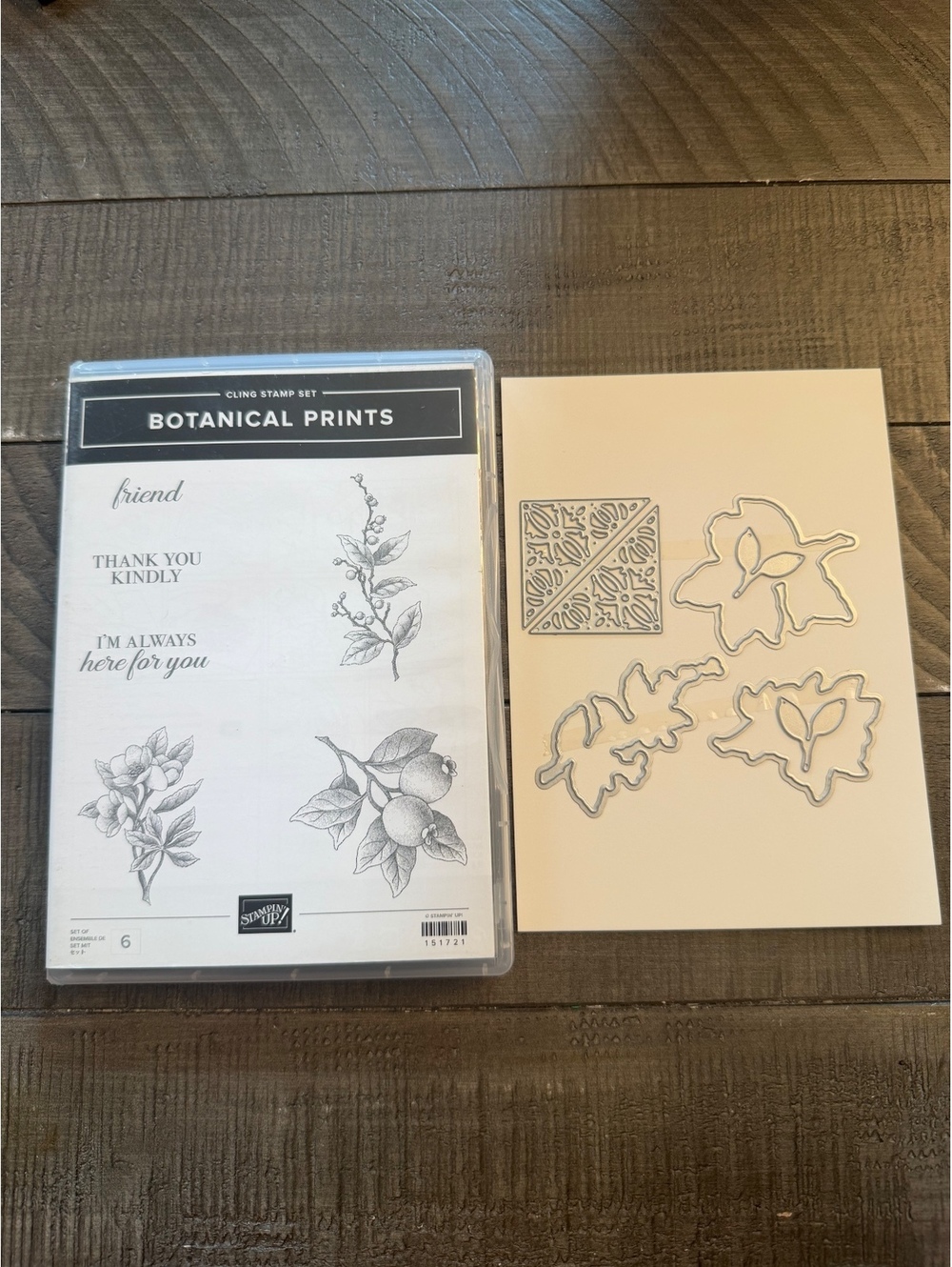 Stampin’ Up Botanical Prints stamp set and Botanical Prints die cut set